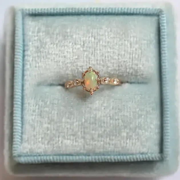 Vintage Aria Opal & Pırlanta Yüzük - 