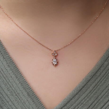  Vintage Aria Pırlanta & Beyaz Topaz Kolye - 