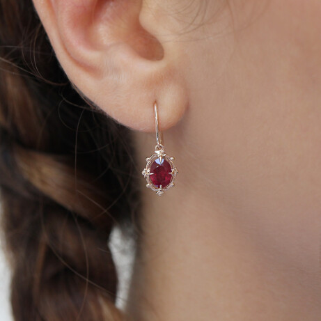 Vintage Aria Yakut Küpe - 