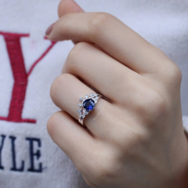 Vintage Dal & Safir Pırlanta Yüzük - 