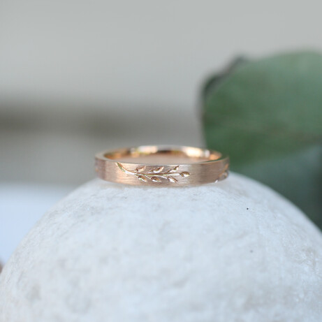 14 Ayar Altın Vintage El İşçiliği Bella Alyans - 