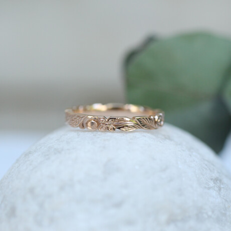 14 Ayar Altın Vintage El İşçiliği Mily Alyans - 