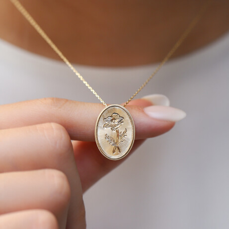  Vintage El İşçiliği Orkide Kolye - 