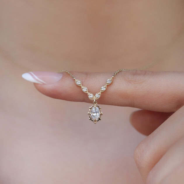 Vintage Özel Tasarım Aria Pırlanta & Beyaz Topaz Set - 3