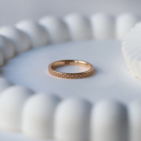 14 Ayar Altın Vintage Tasarım Alyans - 