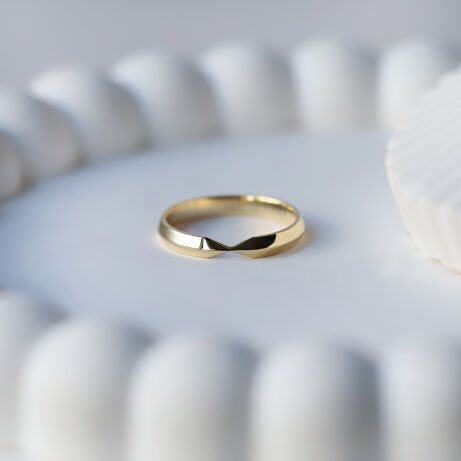 14 Ayar Altın Tasarım Alyans - 