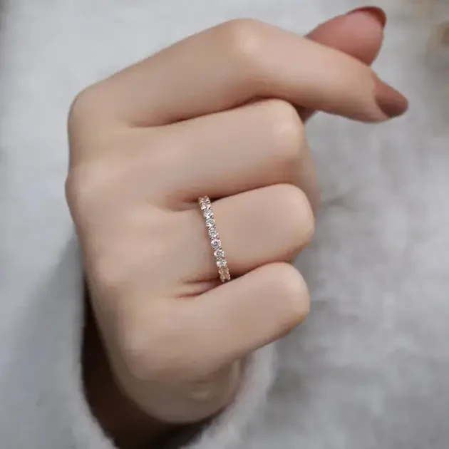 0.55 CT Vintage Yarımtur Pırlanta Yüzük - 